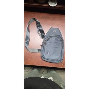 Westend Urban Crossbody Sling Bag in gray/black nylon